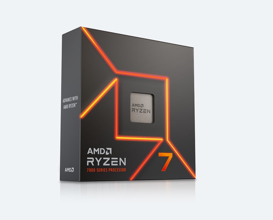 Verpackter AMD Ryzen 7 Prozessor der 7000er Serie