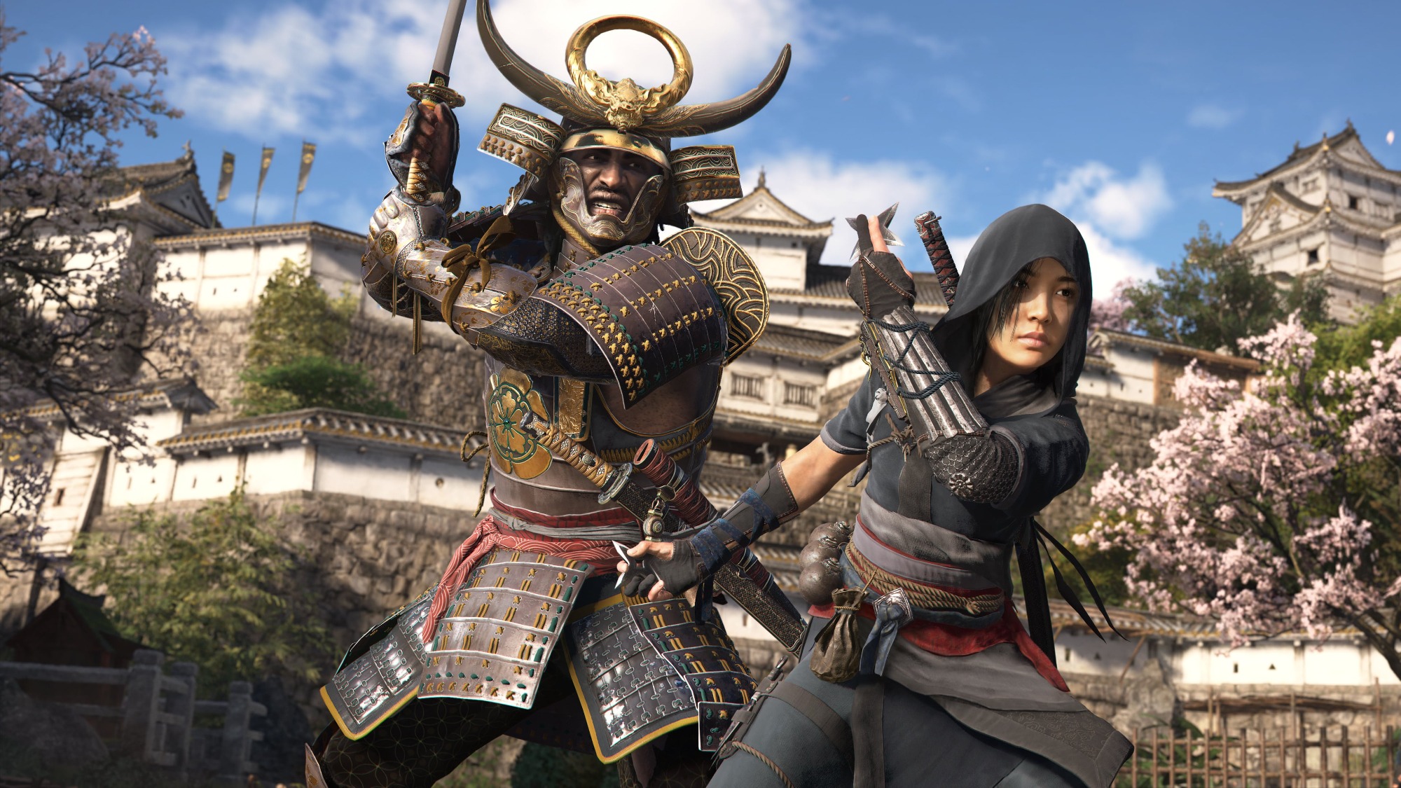 Die Hauptcharaktere Naoe und Yasuke kämpfen